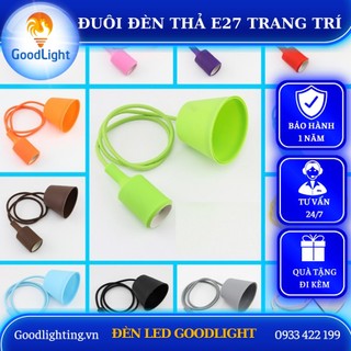 Dây đuôi đèn thả nhựa đủ màu gắn cho bóng đuôi xoáy e27 - dây đuôi đèn trang trí đủ màu