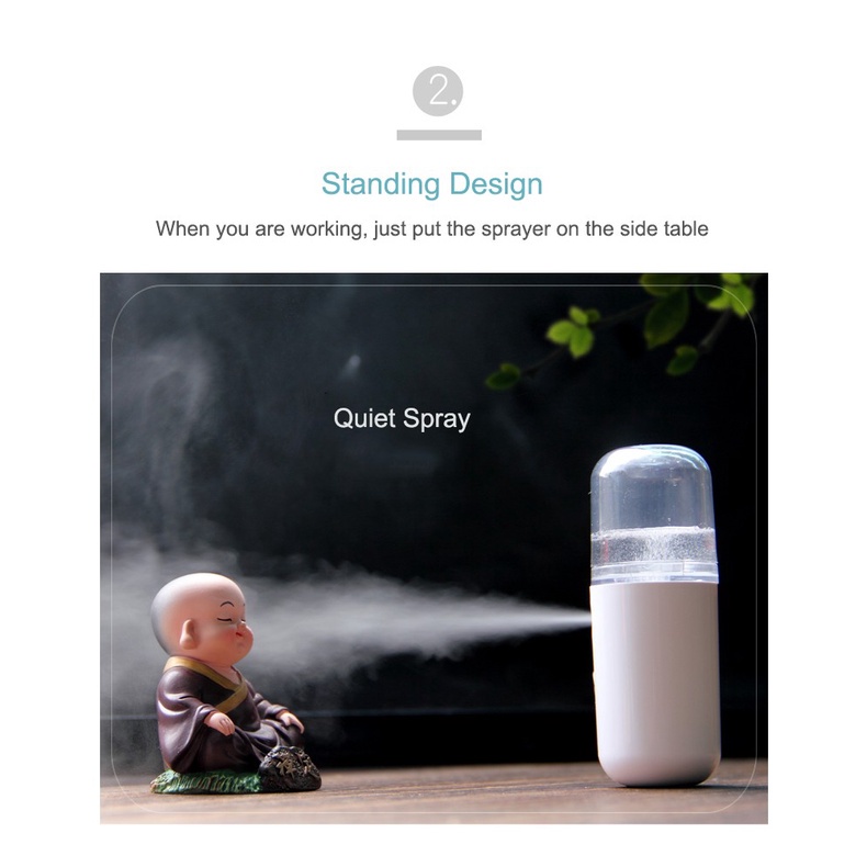 Máy Phun Sương Xịt Khoáng Nano Tích Điện Cầm Tay Bằng Nhựa #307 - Lifeup