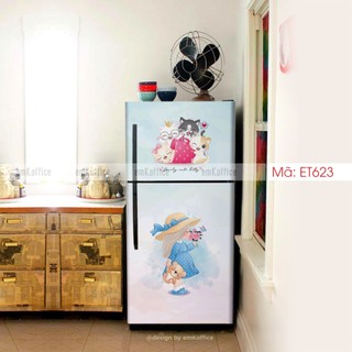 [Nhiều mẫu] Decal dán tủ lạnh, miếng dán tủ lạnh mẫu cute - CB11