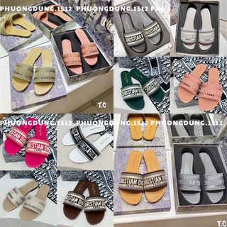 Dép Lê dio nữ hàng thêu hàng fullbox túi giấy