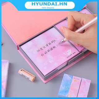 Hộp giấy nhớ, giấy note ghi chú 6 tập/480 tờ Sakura - Nhật Bản