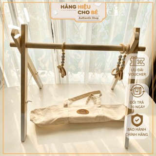 Đồ chơi phát triển toàn diện - Kệ chữ A bằng gỗ có kèm đồ chơi an toàn chính hãng Ome ''Đồ chơi cho bé''