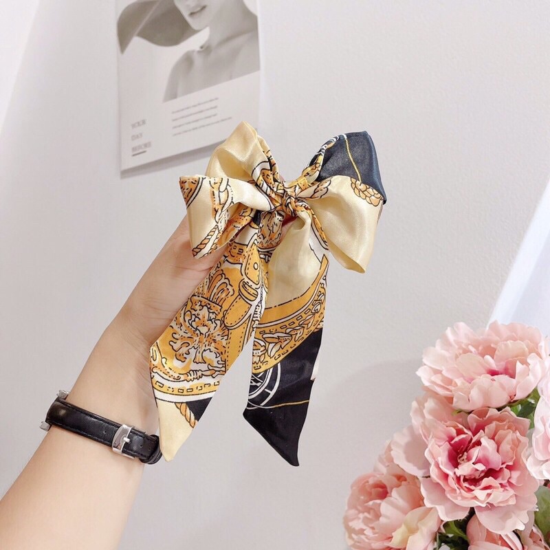 khăn lụa quấn túi xách nữ