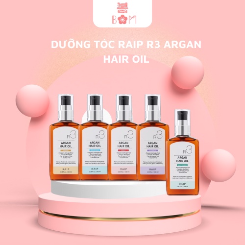 Dầu Serum dưỡng tóc Raip R3 Argan Hair Oil 100ml phục hồi tóc hư tổn
