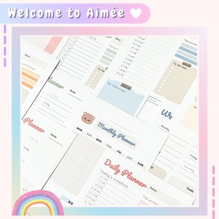Set 10 giấy note lập kế hoạch cho ngày, tuần, tháng| Daily planner| Aimee