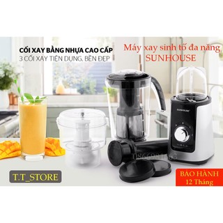 Máy xay sinh tố đa năng sunhouse shd5322 , thiết kế nhỏ gọn cùng 3 cối xay tiện dụng