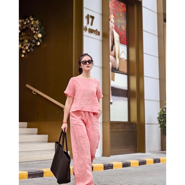 Rập giấy thiết kế LÀ BẢN VẼ GIẤY KHÔNG PHẢI QUẦN ÁO, Rập giấy set bộ linen nữ áo cộc tay và quần xuô