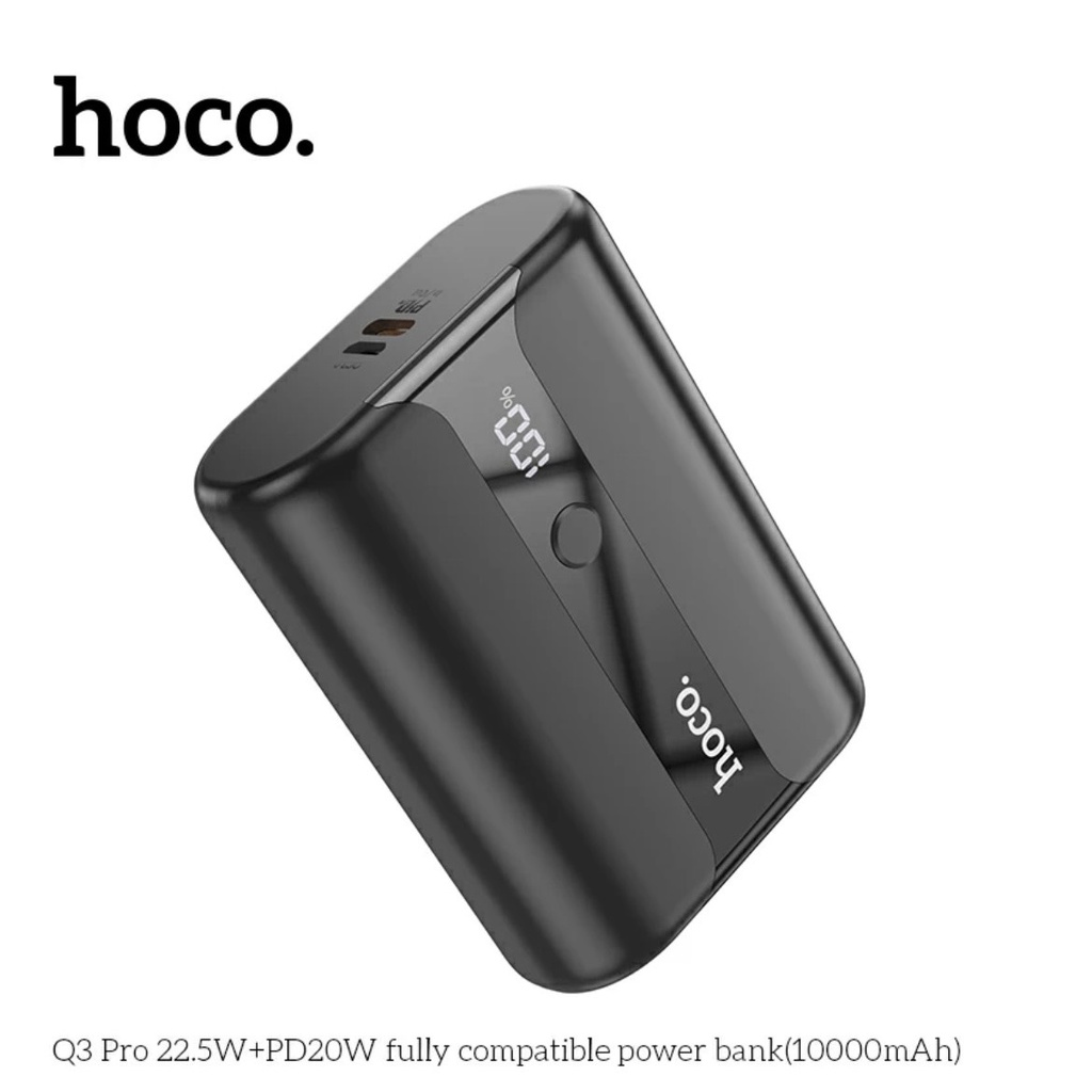 Sạc Dự Phòng Hoco Q3 Pro 10000 mAh, Bền, USB 3.0 + PD 20W + % Pin