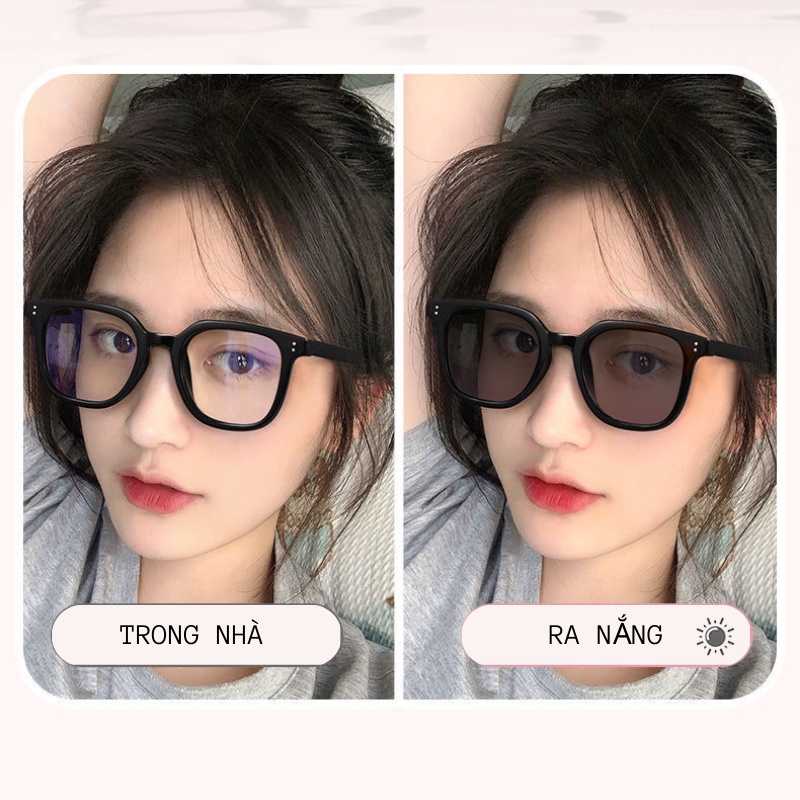 Kính đổi màu nam nữ chống tia uv khi ra nắng thiết kế 2 chấm trẻ trung cho các cặp đôi 50HK3