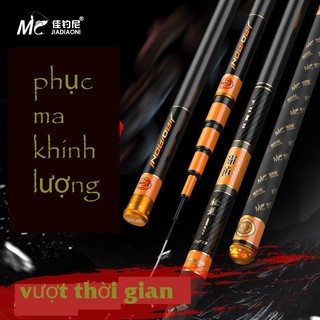 Cần câu tay, cau don, cau dai hãng MC khinh lượng, cần săn hàng độ cứng 5.5H, tặng ngọn, phao, trục - Mika fishing