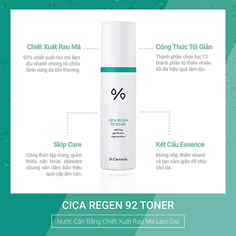 Nước Hoa Hồng Cica Regen 92 Dr.Ceuracle 120ml