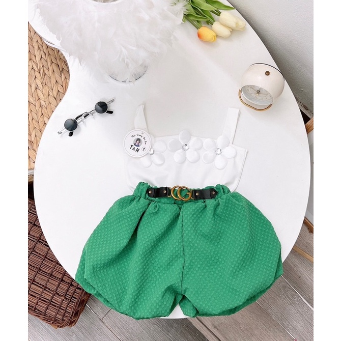 Set bộ 2 dây quần phồng kute cho bé gái