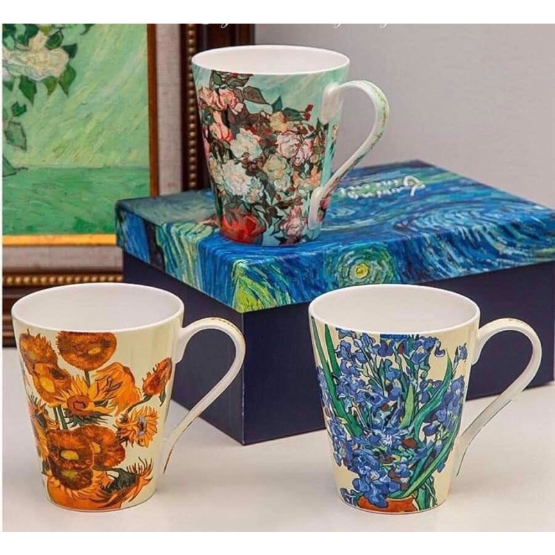 Cốc trà sứ cao cấp mô phỏng từ tranh của danh hoạ Vangogh