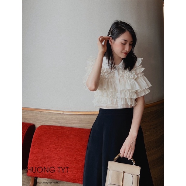 Áo somi ngắn tay Samy Design by HuongTyt  thanh lịch, sang chảnh, chất liệu mềm mại phù hợp đi làm, đi chơi
