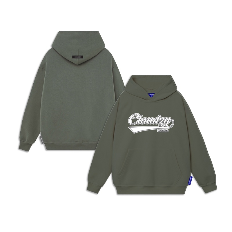 Áo hoodie nam nữ local brand unisex cặp đôi nỉ ngoại cotton form rộng có mũ xám đen dày oversize CLOUDZY BASEBALL