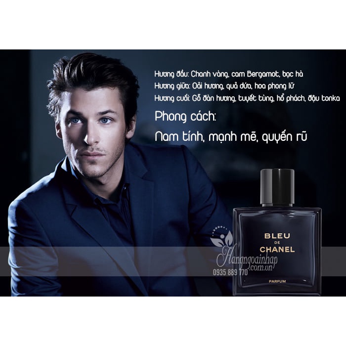 Nước hoa nam Blue de chanel EDP 100ml , chiết Mẫu thử nước hoa chiết nam Bleu Channel cao cấp sang trọng hương thơm lâu | BigBuy360 - bigbuy360.vn