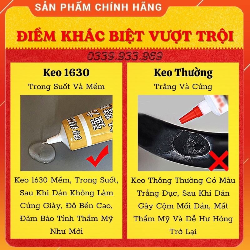 Keo Dán Giày Siêu Dính - Keo Dán Giày Dép Chuyên Dụng 1630 Aodegu 60 ml - Dính Siêu Chắc, Kèm Phụ Kiện