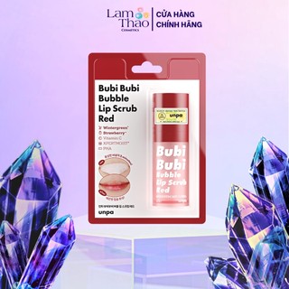 Gel Sủi Tẩy Tế Bào Chết Môi Unpa Bubi Bubi Bubble Lip Scrub Red ( Mẫu Mới )