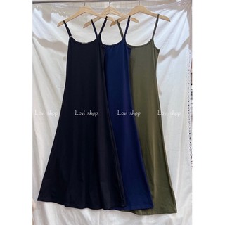 Milo dress 💕- Đầm Thun Hai Dây Suông Dài Hack Dáng Basic