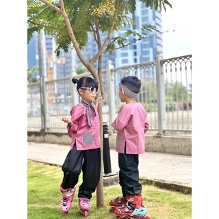 Bộ bà ba bé gái màu ruốc 2023