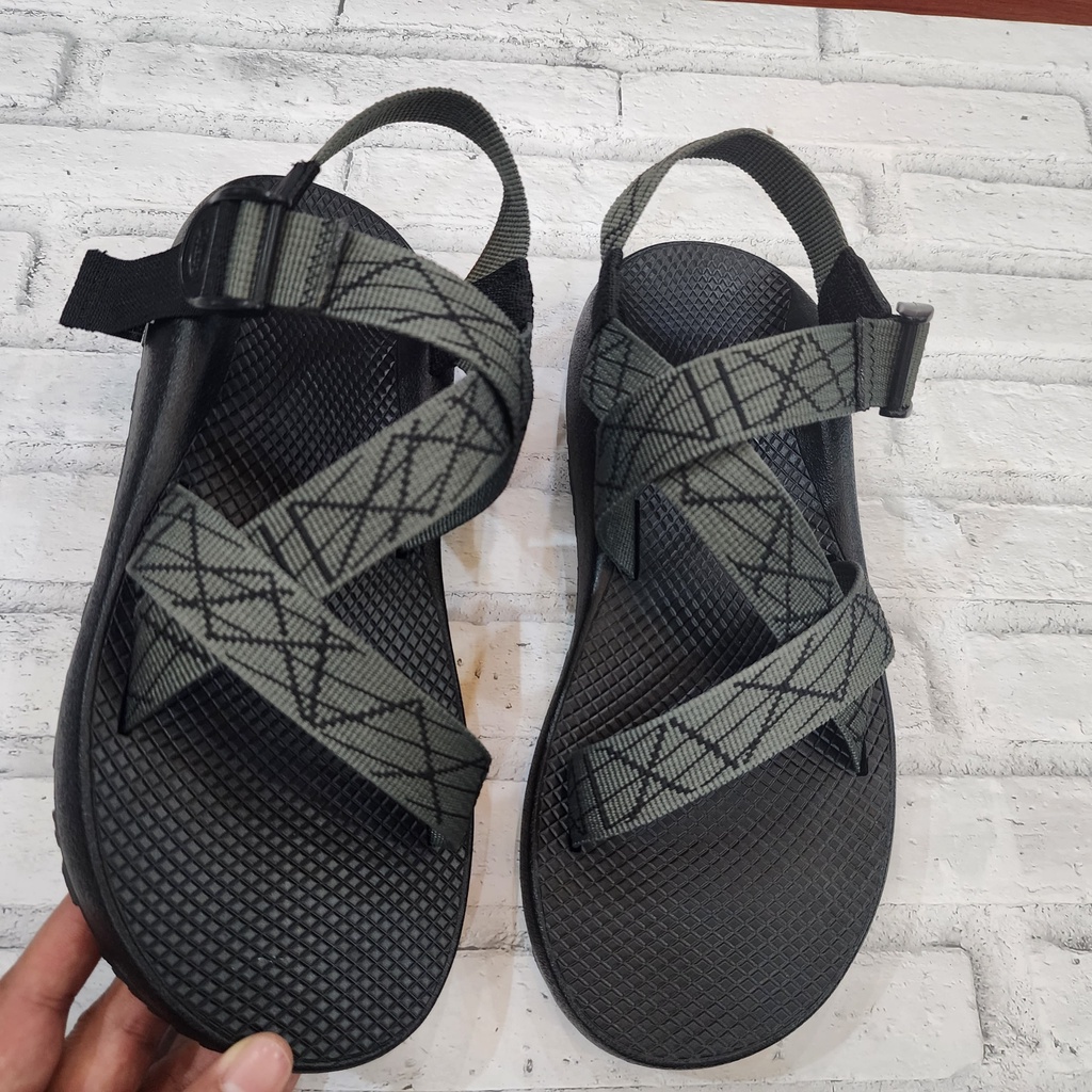 Chaco Đế Thơm Hương Quế, Khử Mùi Mồ Hôi, Dép Chaco Mã  Xám Kẻ Chỉ TG33