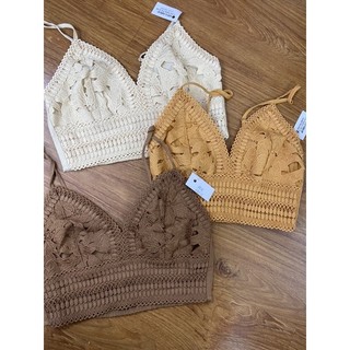 Áo croptop phối ren