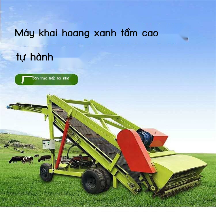 Thủy lực nâng lưu trữ màu xanh lá cây khai hoang máy cho ăn thức gia súc bằng điện và cừu lĩnh vực thu hồi cỏ tự động