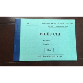 Phiếu chi 2 liên 13x19 40 bộ