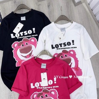 [ Rẻ vô địch ] Áo Thun Cotton Khô 3158 Form Rộng Nam Nữ Unisex Gấu Hồng LOTSO3