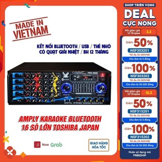 Amply Bluetooth karaoke công suất lớn - 16 sò Nhật - 2 quạt gió 939 / 999D - Ampli tích hợp lọc xì EQ - Hàng chính hãng