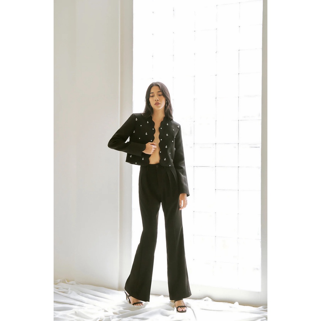 MAVEN - Quần đen dài ống loe Elle Pants