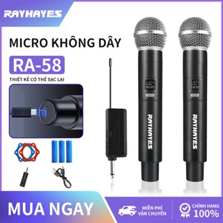 RAYHAYES Micro không dây chuyên nghiệp có thể sạc lại cho videoke micro không dây cầm tay kép ca hát