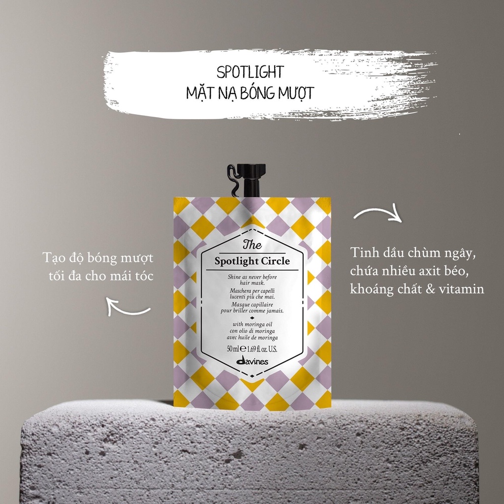 Mặt nạ tóc tạo bóng hoàn hảo Davines Spotlight Circle 50ML