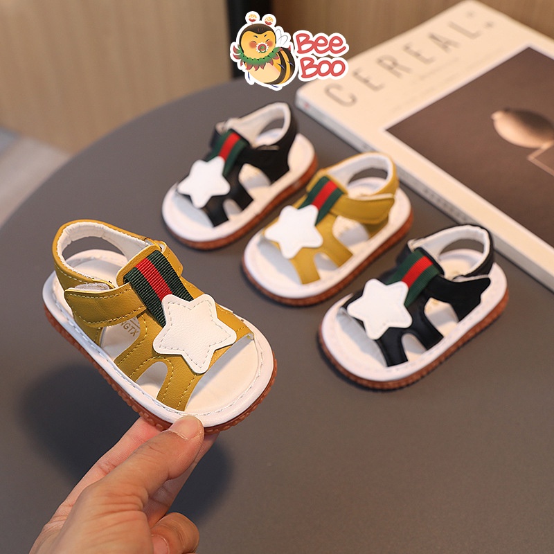 Sandal tập đi cho bé hình ngôi sao kêu chíp chíp chống trơn trượt siêu nhẹ (2306)