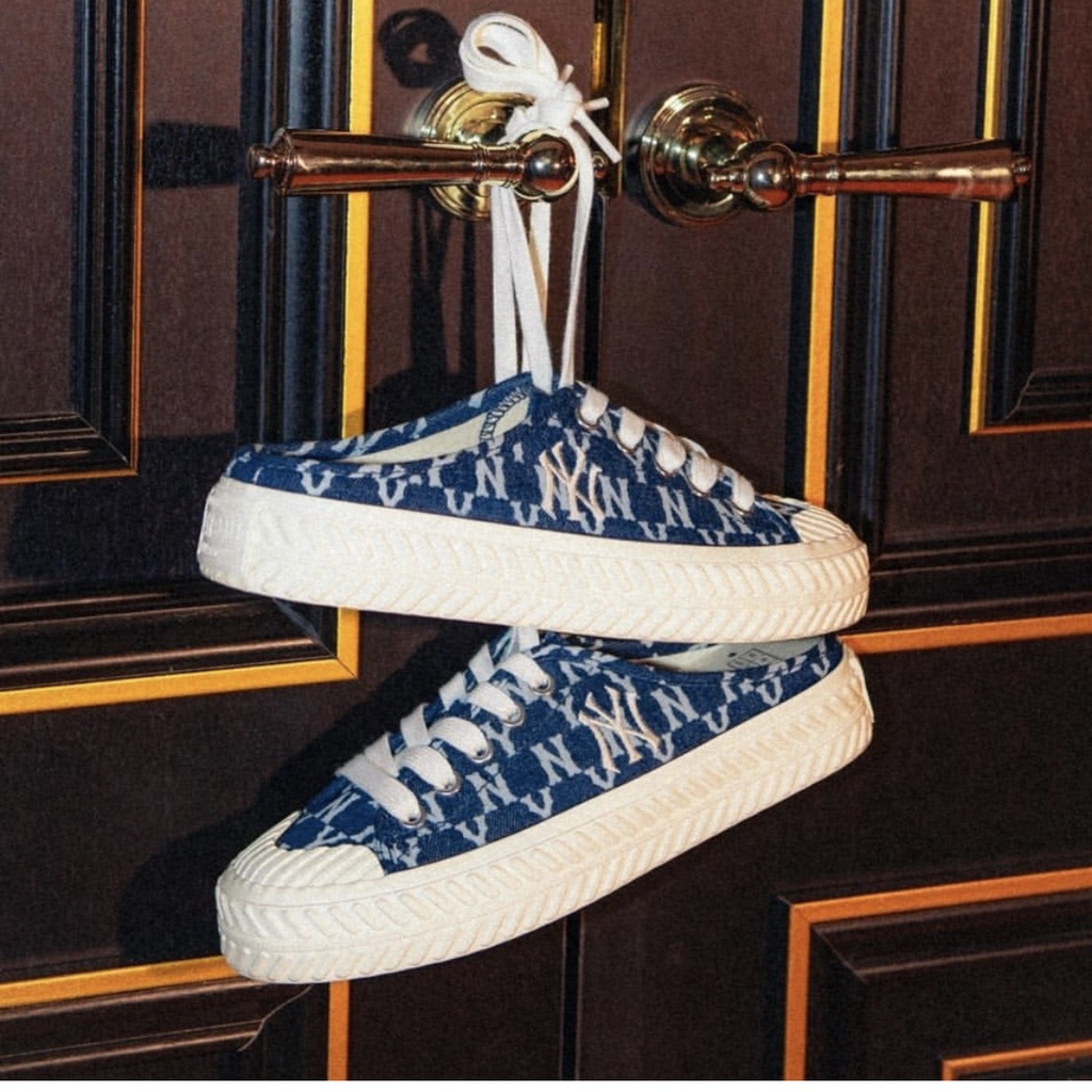 Giày sục MLB Mule Playball NY , Mono Denim NY, giày đạp gót, mlb chính hãng