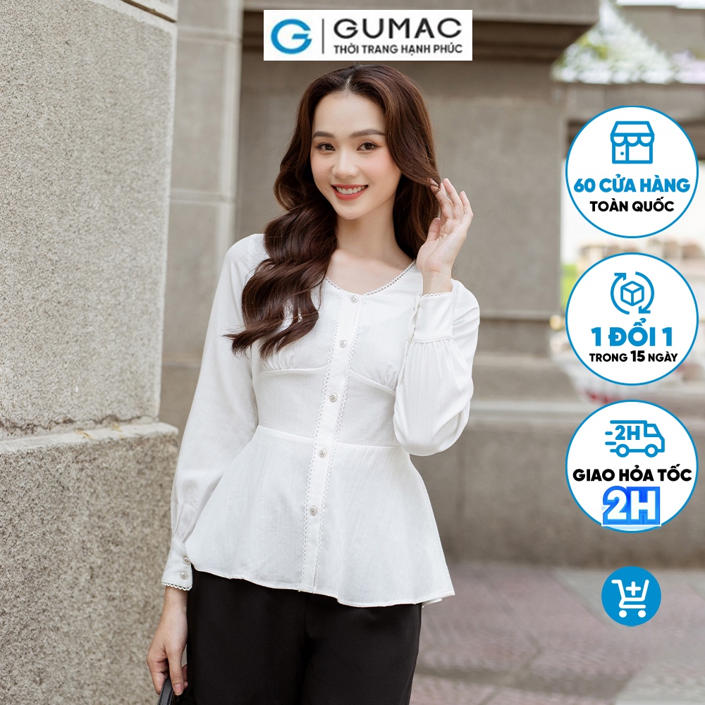 Áo kiểu peplum GUMAC AD03008