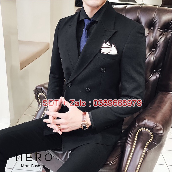 Áo Vest Nam Cao Cấp Màu Đen, Áo Blazer, Áo Suit Nam Hàn Quốc 1 khuy, 2 khuy, 6 khuy.