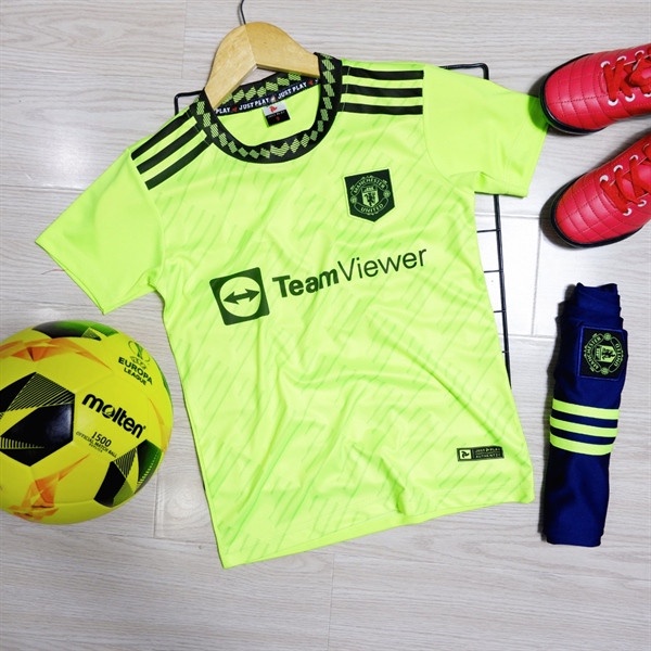 Quần áo đá banh trẻ em, đồ đá banh cho bé, in tên số theo yêu cầu, logo thêu sắc nét cả áo và quần