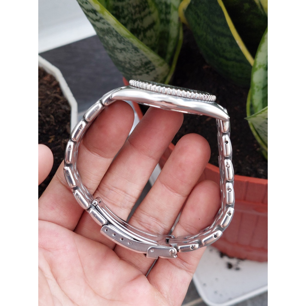 Đồng hồ nam Elgin 6 kim dây xương cá chạy pin hàng Si