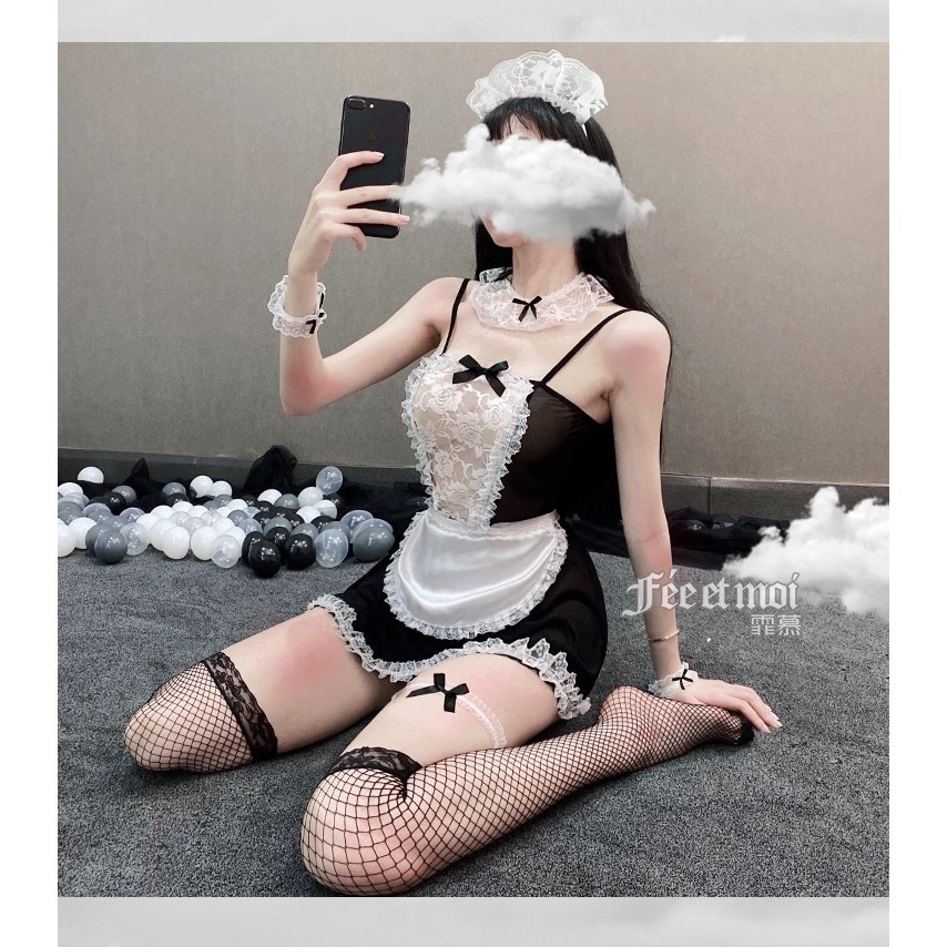 Đồ Ngủ Cosplay Sexy Hầu Gái , Bộ Costume Nàng Hầu Quyến Rũ