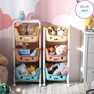 kệ đựng đồ đa năng hokori kệ gấu để đồ nhựa Việt Nhật có bánh xe 5576