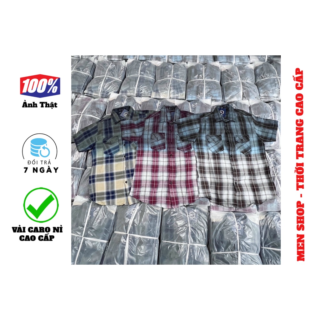 ÁO SƠ MI CARO NỈ NAM NỮ CAO CẤP - MẪU SƠ MI HÓT NHẤT HIỆN NAY - FULL SIZE 40-80KG