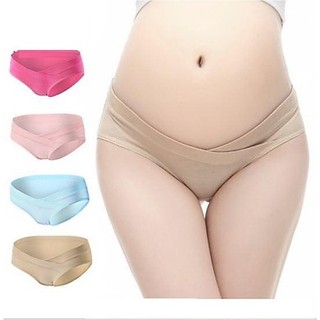 Set 5 quần chip cotton cạp chéo cho mẹ bầu nhiều màu 5765