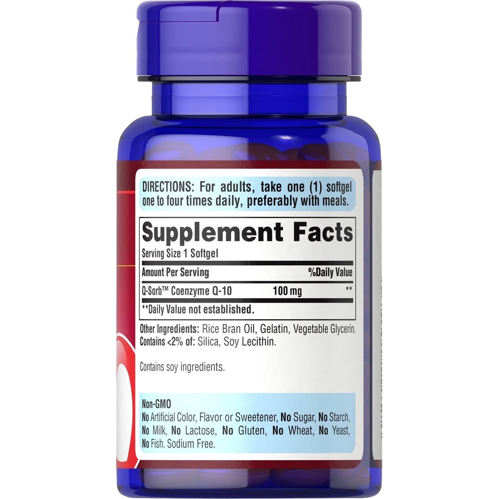 Viên uống tim mạch, bổ tim, giảm cholesterol Puritans pride coQ10 100mg 60 viên - 120mg 120 viên