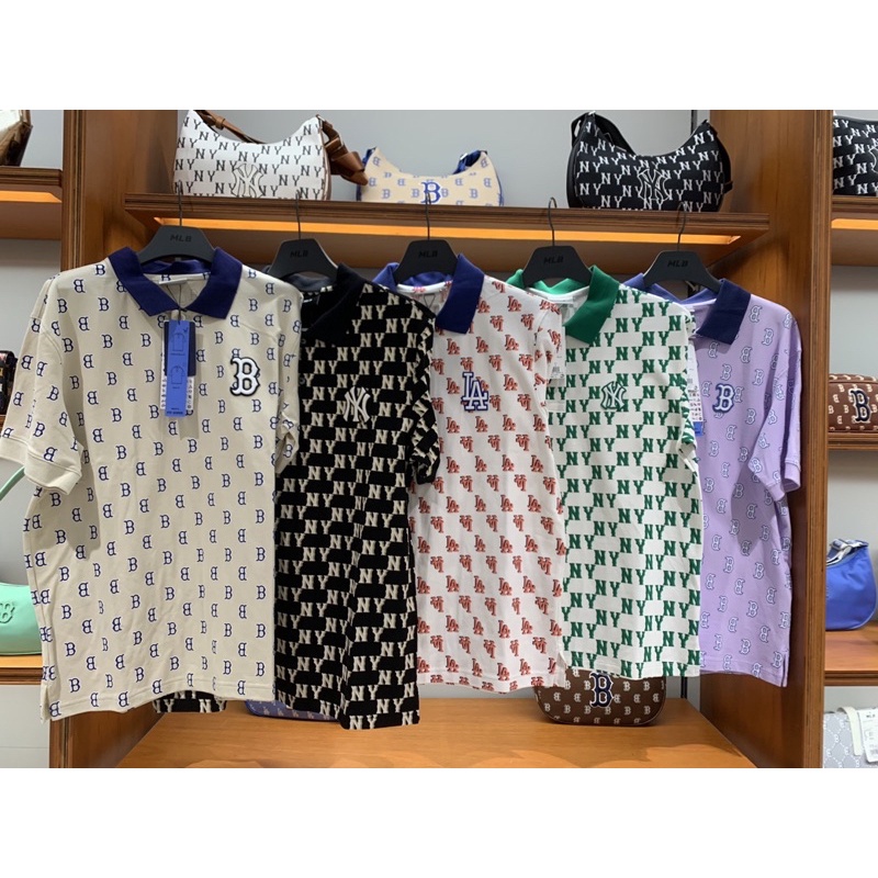 Áo thun Polo MLB Monogram 2023 Unisex chính hãng full tag