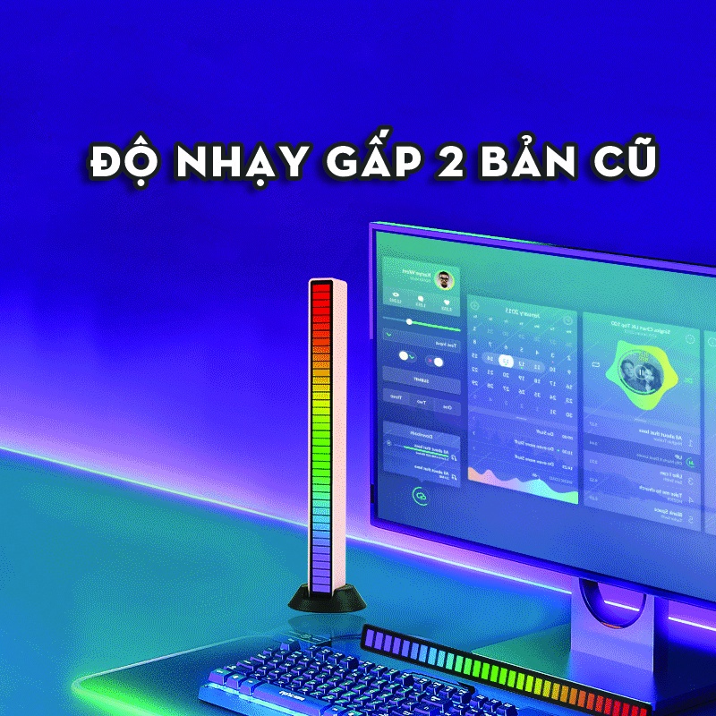 Thanh LED RGB nháy theo nhạc tiktok RGB 32 đèn HOẢ TỐC 1H