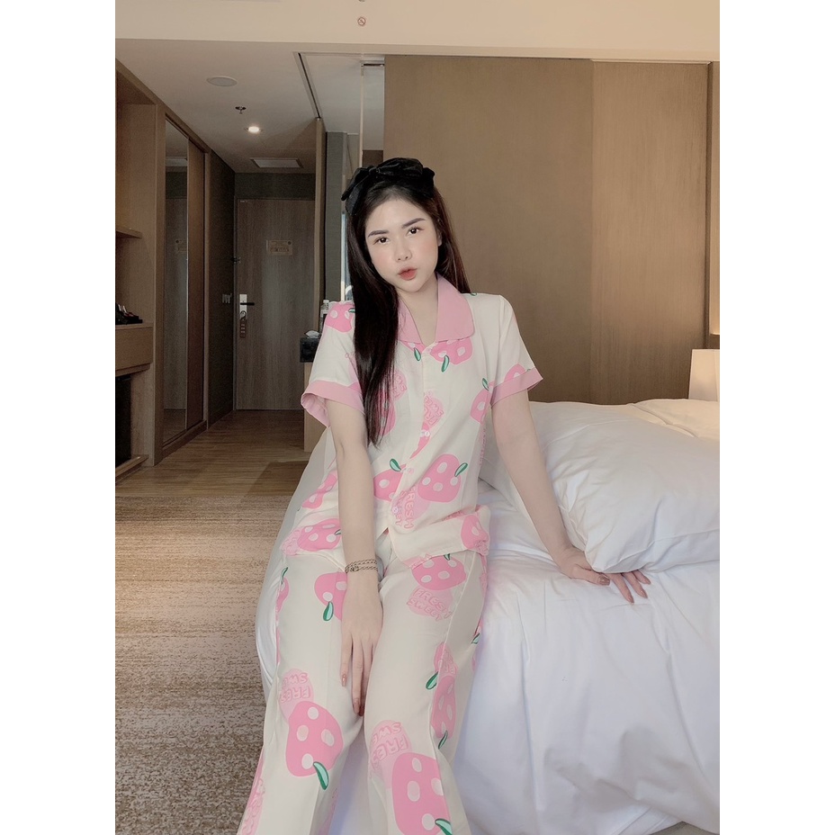 Bộ Đồ Mặc Nhà ️Đồ Ngủ Pijama Mango Cổ Sen