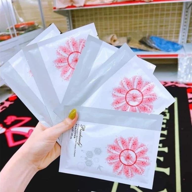Mặt Nạ Yến Tươi Collagen Rose Beauty Giúp Da Trắng Mịn