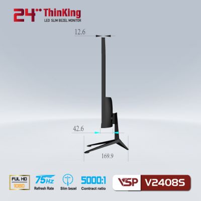 Màn hình phẳng LED 24inch tràn viền Slim Bezel VSP V2408S | BigBuy360 - bigbuy360.vn