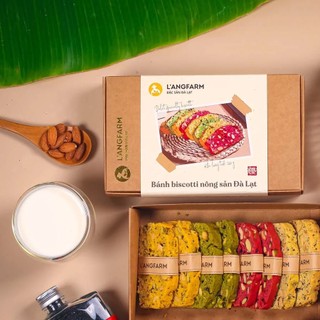 Bánh biscotti nông sản Đà Lạt L'angfarm, 280g, hộp, mẫu ichiba